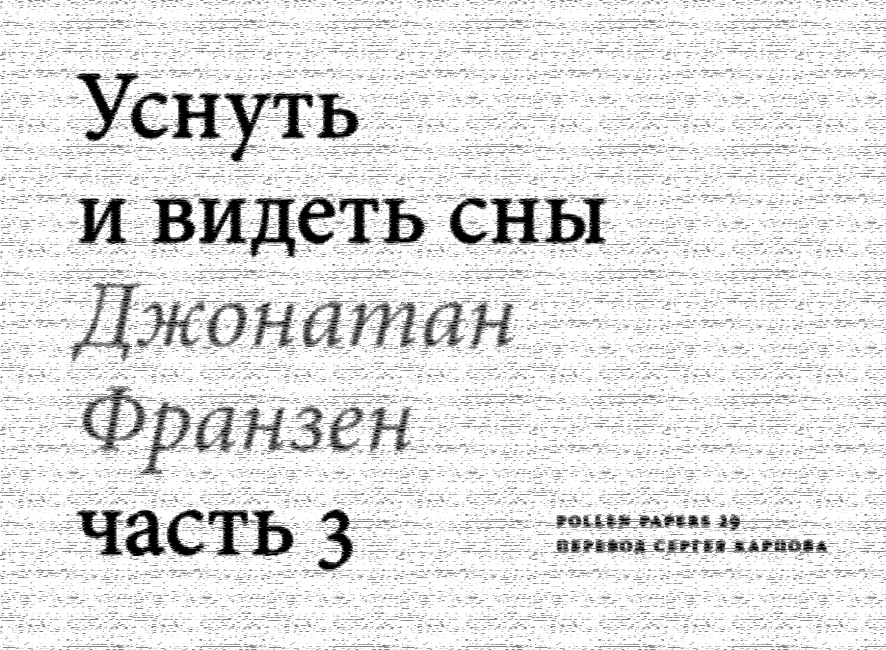 Джонатан Франзен «Уснуть и видеть сны» часть 3